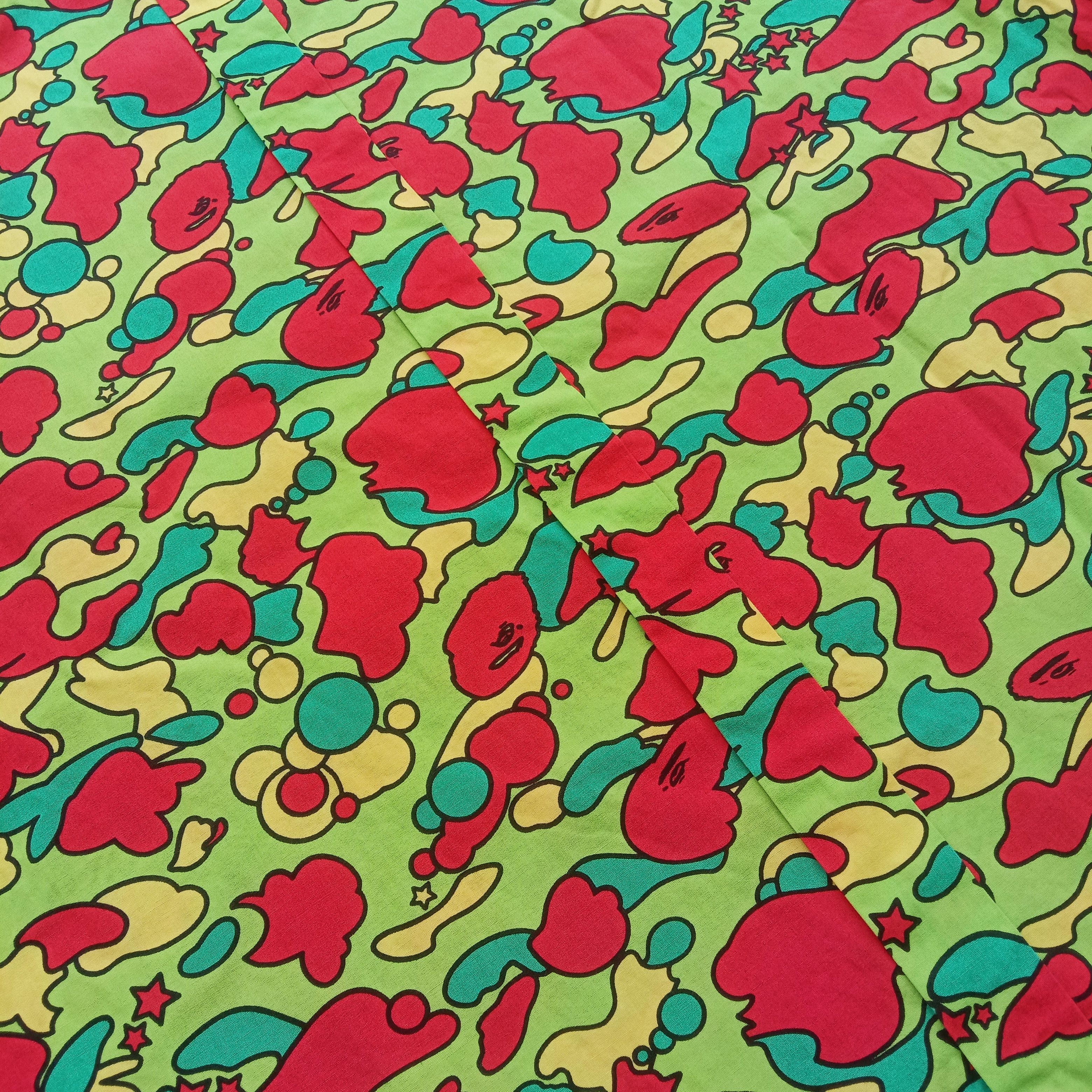 Bape Star Camo Button Up S/S Shirt (2001) Size US L / EU 52-54 / 3 - 6 Thumbnail