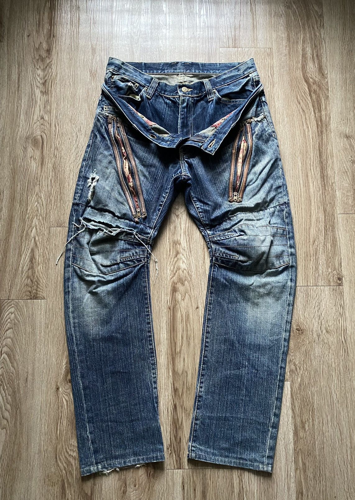 Image of Archival Clothing x Ppfm Double Waist Archive Denim, Men's (Size 33)