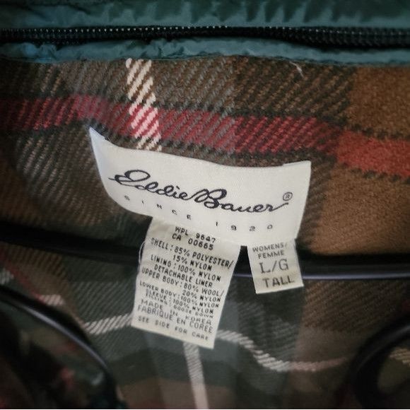 Eddie Bauer Eddie Bauer Long Zip Out Warm Wool Lining Hooded Teal Nylon Size L / US 10 / IT 46 - 6 Thumbnail