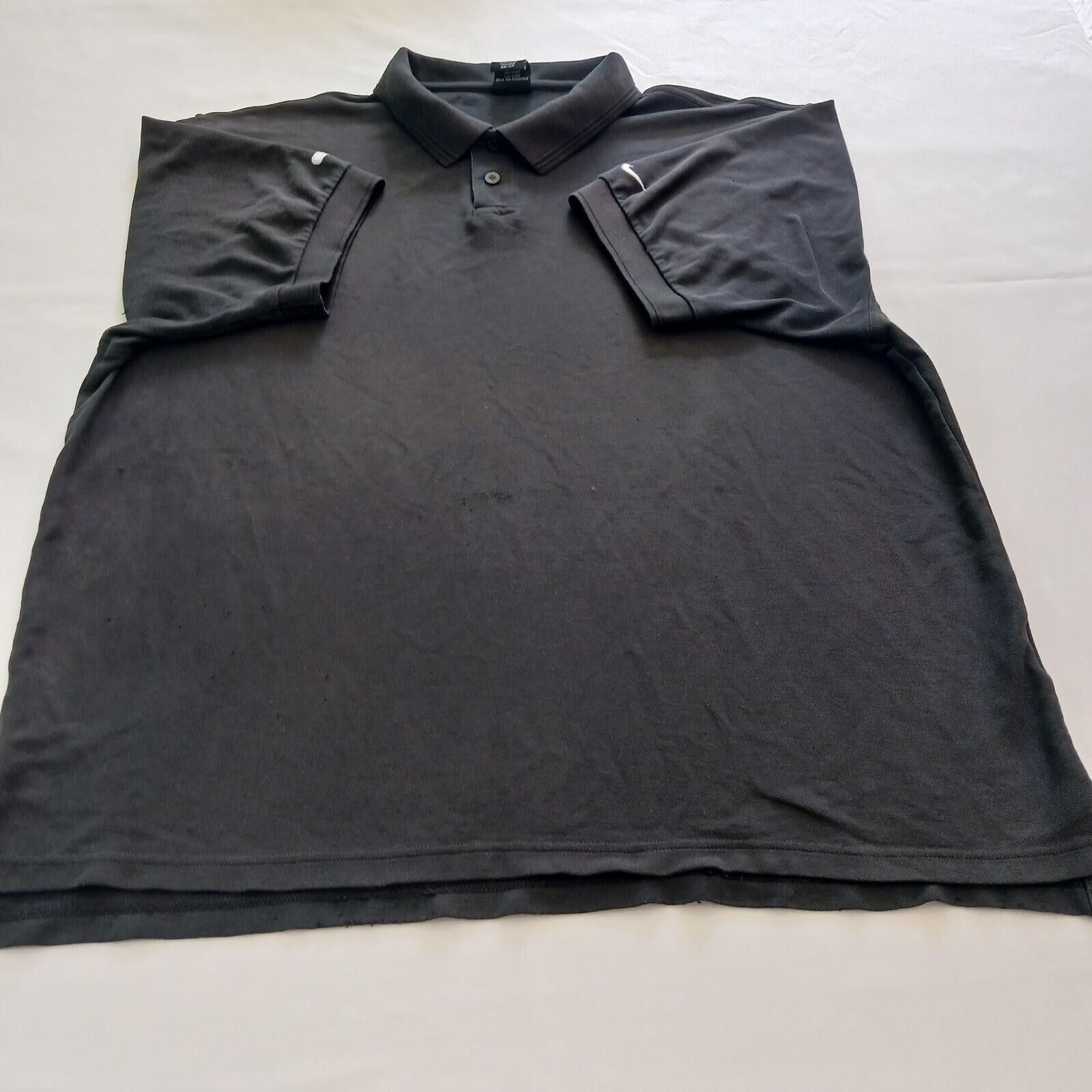 Nike Vintage Nike Team Dri Fit 2-Button Mens Black Polo Shirt 2XL Size US XXL / EU 58 / 5 - 10 Thumbnail