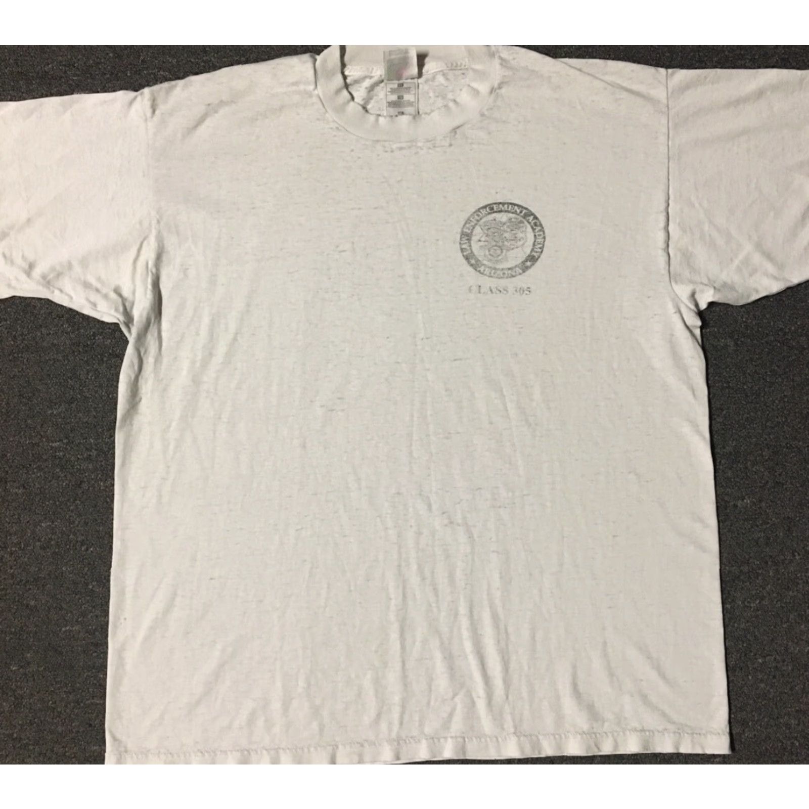 Vintage VINTAGE 90s Law Enforcement Academy Faded Shirt XL College Police Army Grunge Biker Size US XL / EU 56 / 4 - 2 Thumbnail