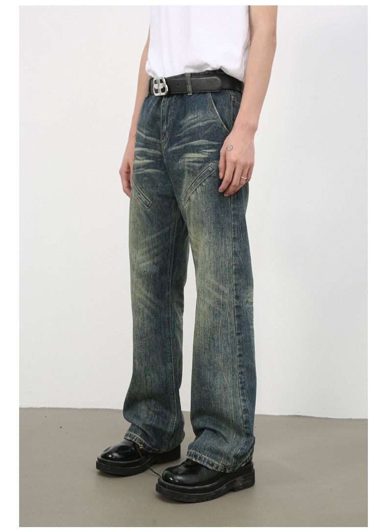 Japanese Brand × Jean American distressed washed loose flared vintage jeans Size US 32 / EU 48 - 6 Thumbnail