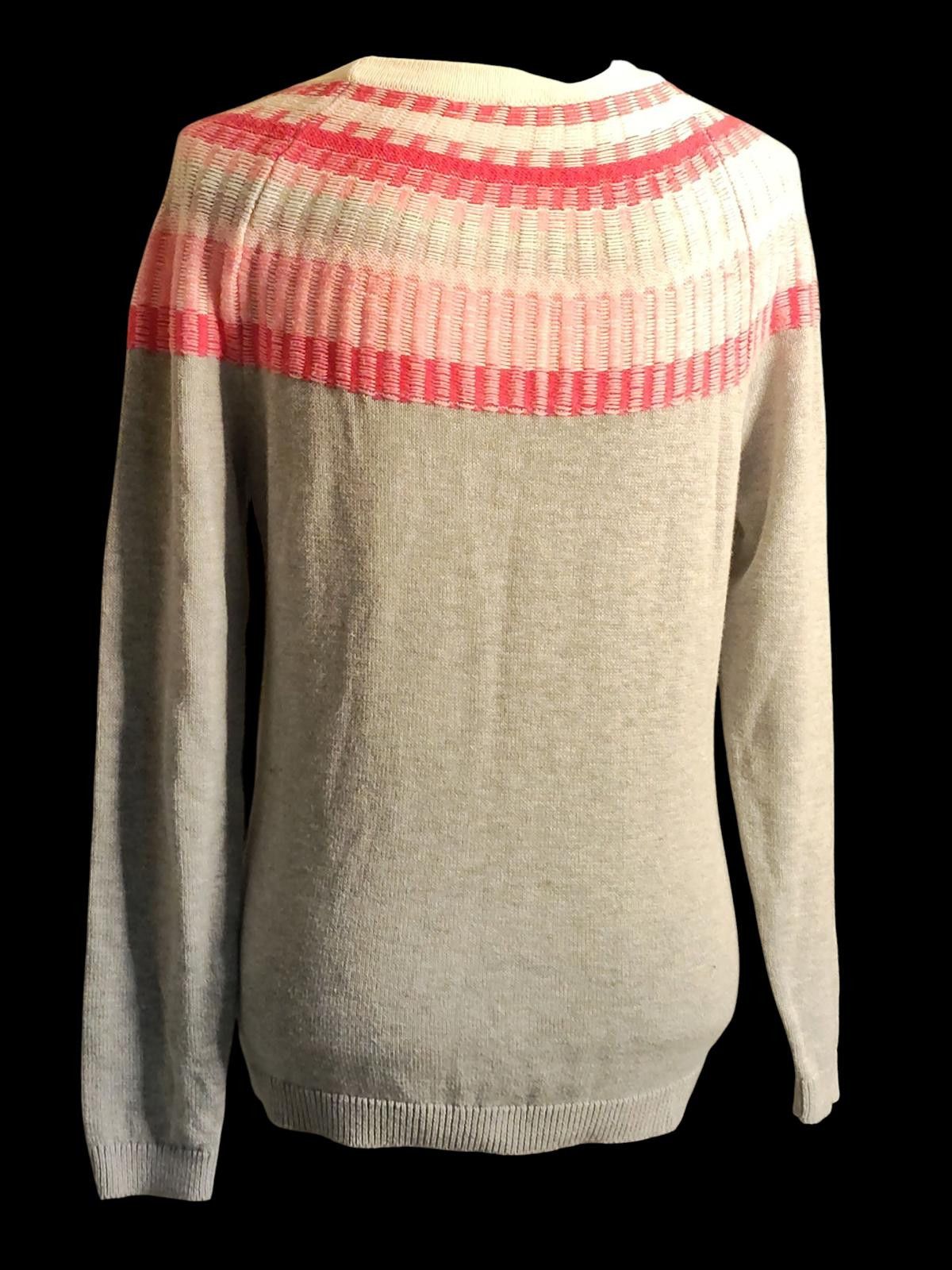 Other Talbots Women's Knit Sweater w/Pink & White Patterned Yoke Size S / US 4 / IT 40 - 7 Thumbnail