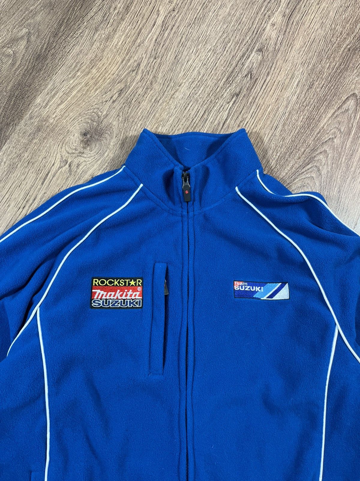 Vintage Vintage Suzuki Racing Fleece Jacket Size US L / EU 52-54 / 3 - 4 Thumbnail