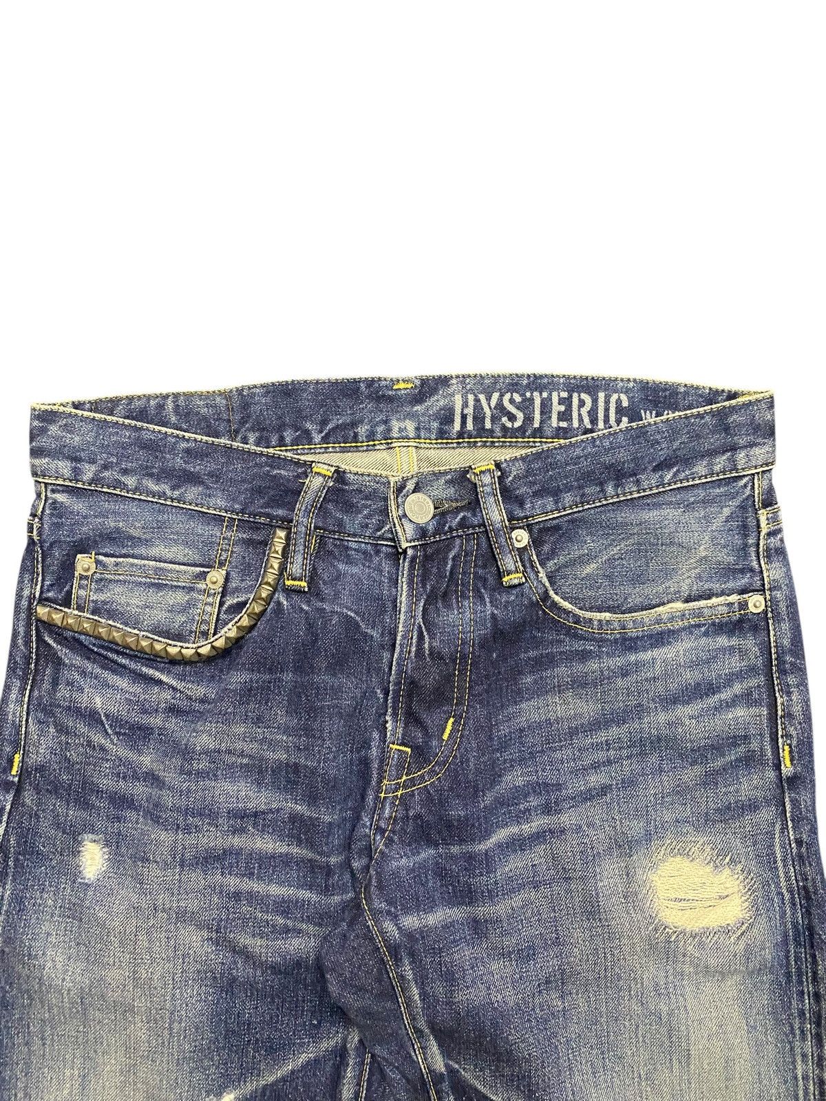 Hysteric Glamour Hysteric Glamour Distressed Stud Denim Size US 30 / EU 46 - 7 Thumbnail