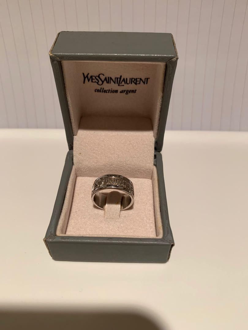 Yves Saint Laurent YSL Yves Saint Laurent logoprint ring Size ONE SIZE - 4 Thumbnail