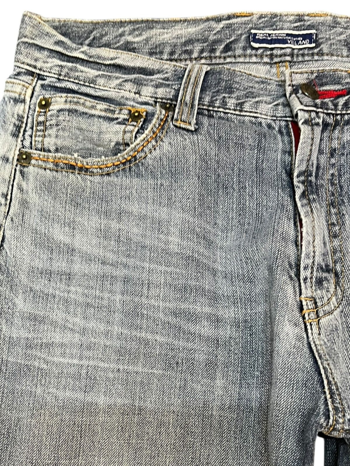 If Six Was Nine Vintagw Villand Faded Whiskers Zipper Back Pocket Denim Size US 31 - 3 Thumbnail