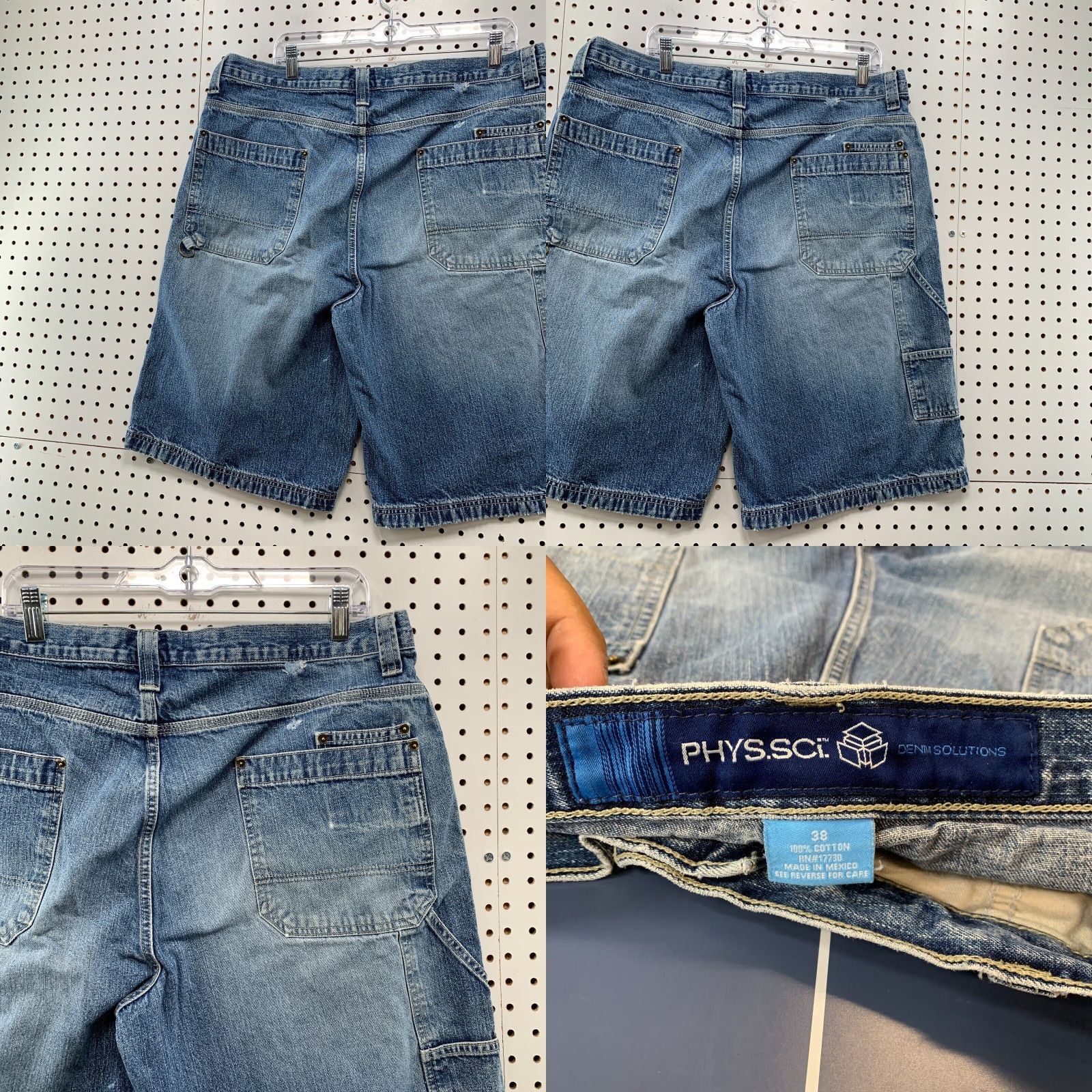 Denime VINTAGE PHYS SCI Denim Jeans Shorts Mens 38x11 Baggy Wide Leg JORTS Denim Shorts Mens 38x11 Baggy Wide Leg JORTS Size US 38 / EU 54 - 8 Thumbnail