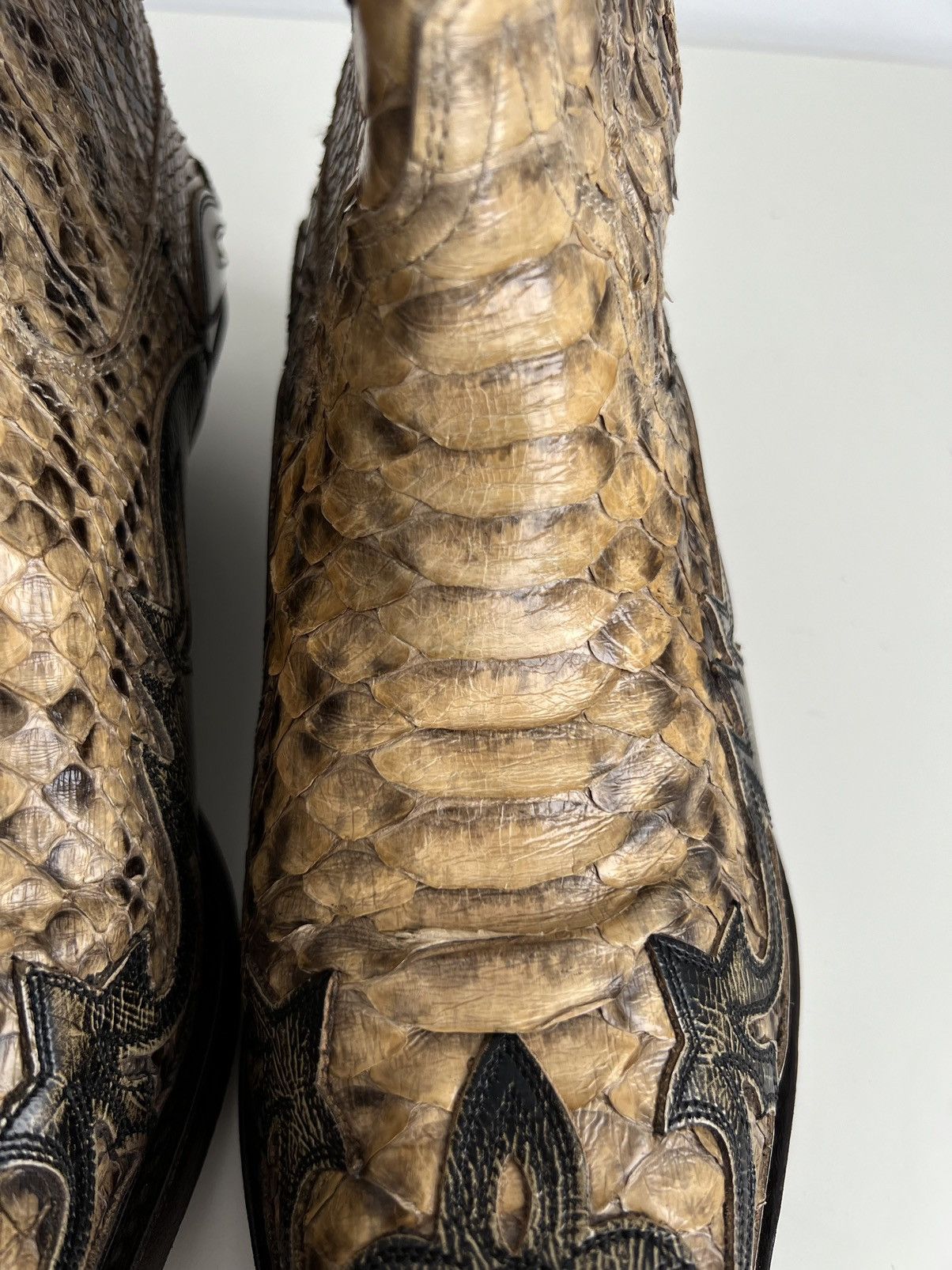 Sendra 🔥Sendra 4660 Genuine Python Snakeskin Leather Western Boots Size US 9.5 / EU 42-43 - 19 Thumbnail