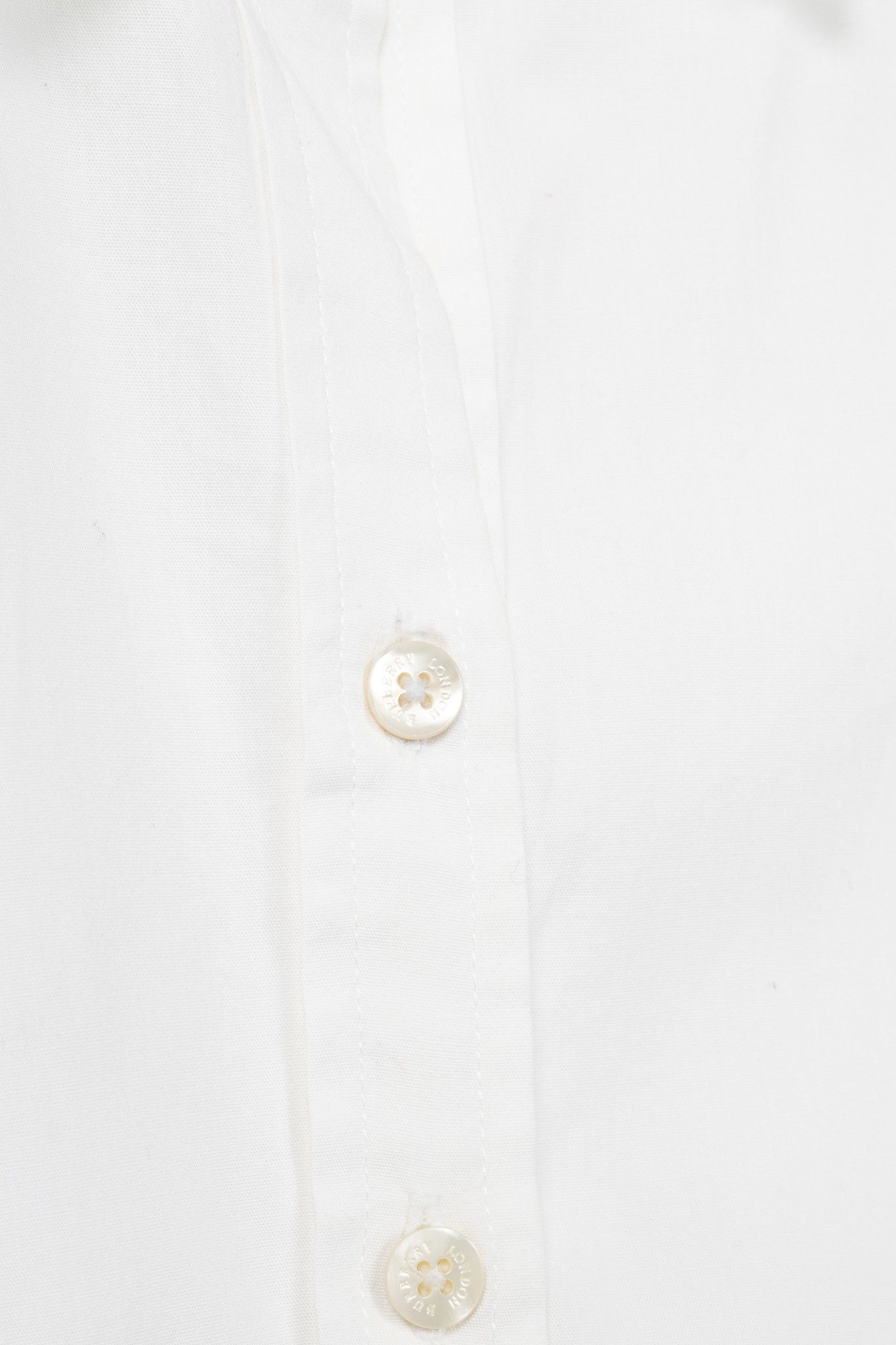 Burberry Burberry White Cotton-Poplin Check-Cuff Buttoned Shirt Size M / US 6-8 / IT 42-44 - 7 Thumbnail