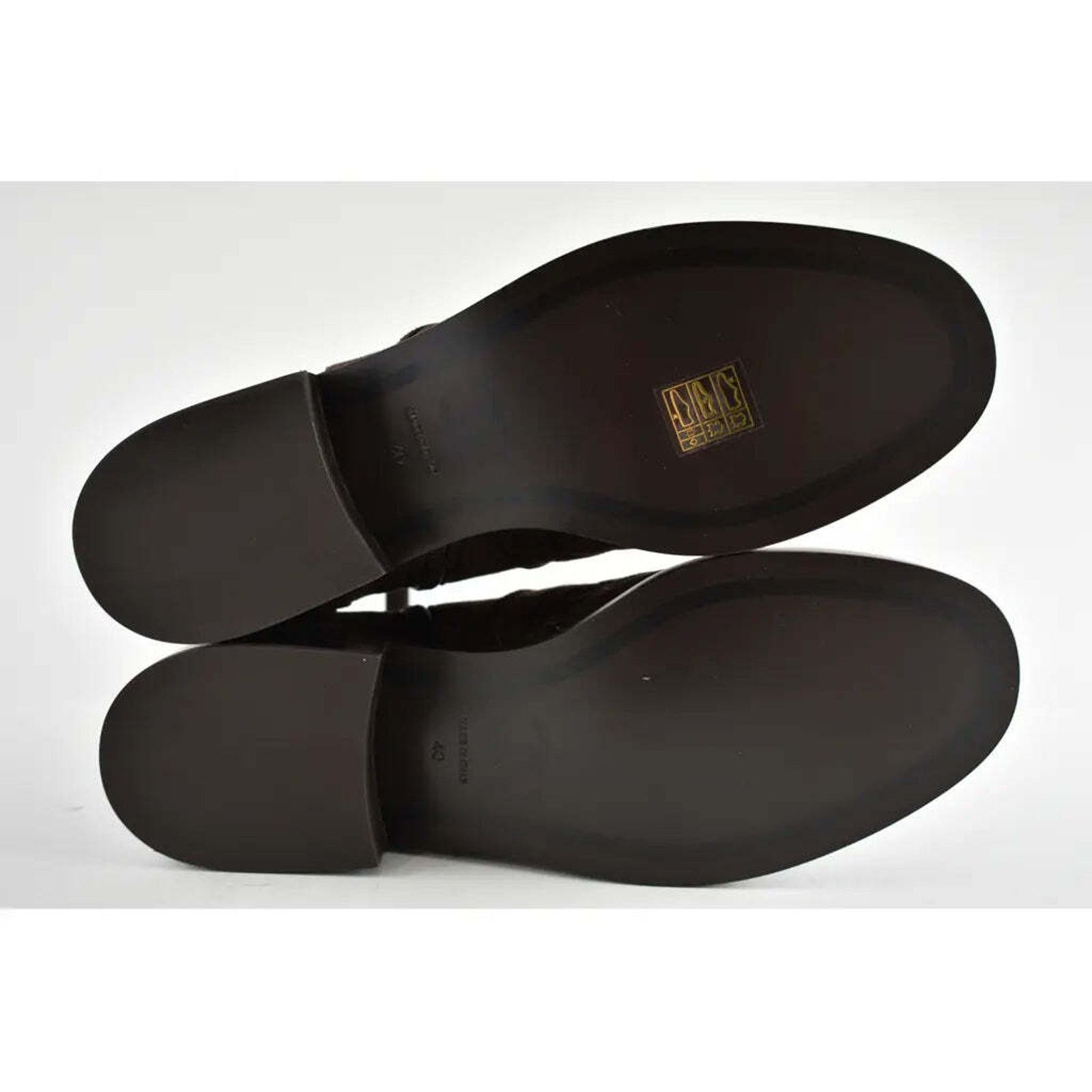 Chanel Chanel 20K Black Brown Suede Quilted Turnlock CC Patent Size US 10 / IT 40 - 11 Thumbnail