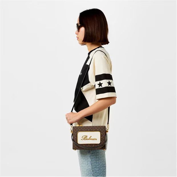 Balmain o1g2r1mq0924 T- Shirts in Creme & Noir Size S / US 4 / IT 40 - 4 Thumbnail