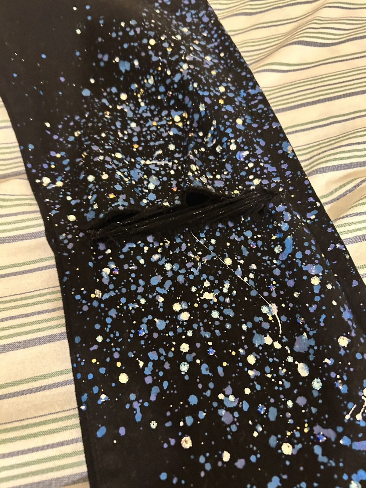 Amiri AMIRI crystal painter Jean black Size US 33 - 4 Thumbnail