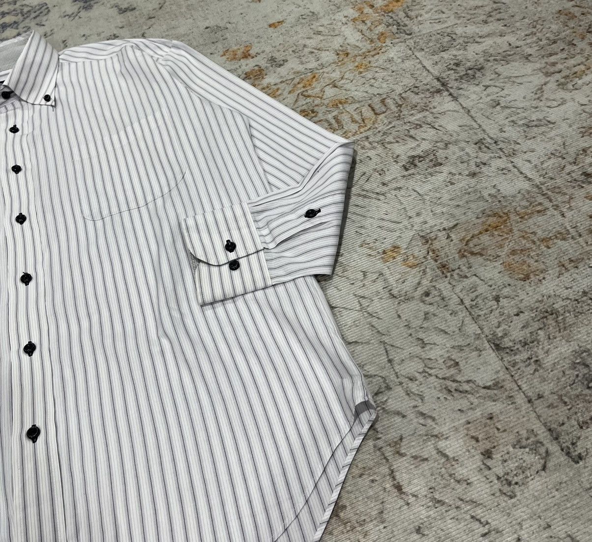 Yohji Yamamoto SACSNY Y’SACCS by Yohji Yamamoto Stripe Button Up Size US L / EU 52-54 / 3 - 3 Thumbnail