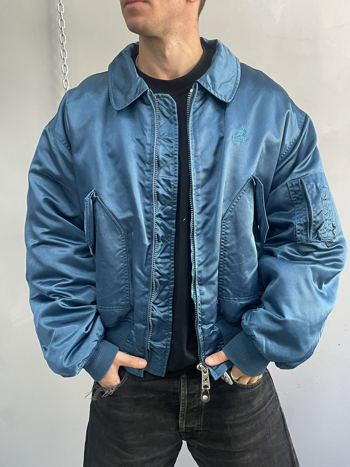 Kangol Rare Germany kangol CwU bomber nylon jacket y2k Size US L / EU 52-54 / 3 - 3 Thumbnail