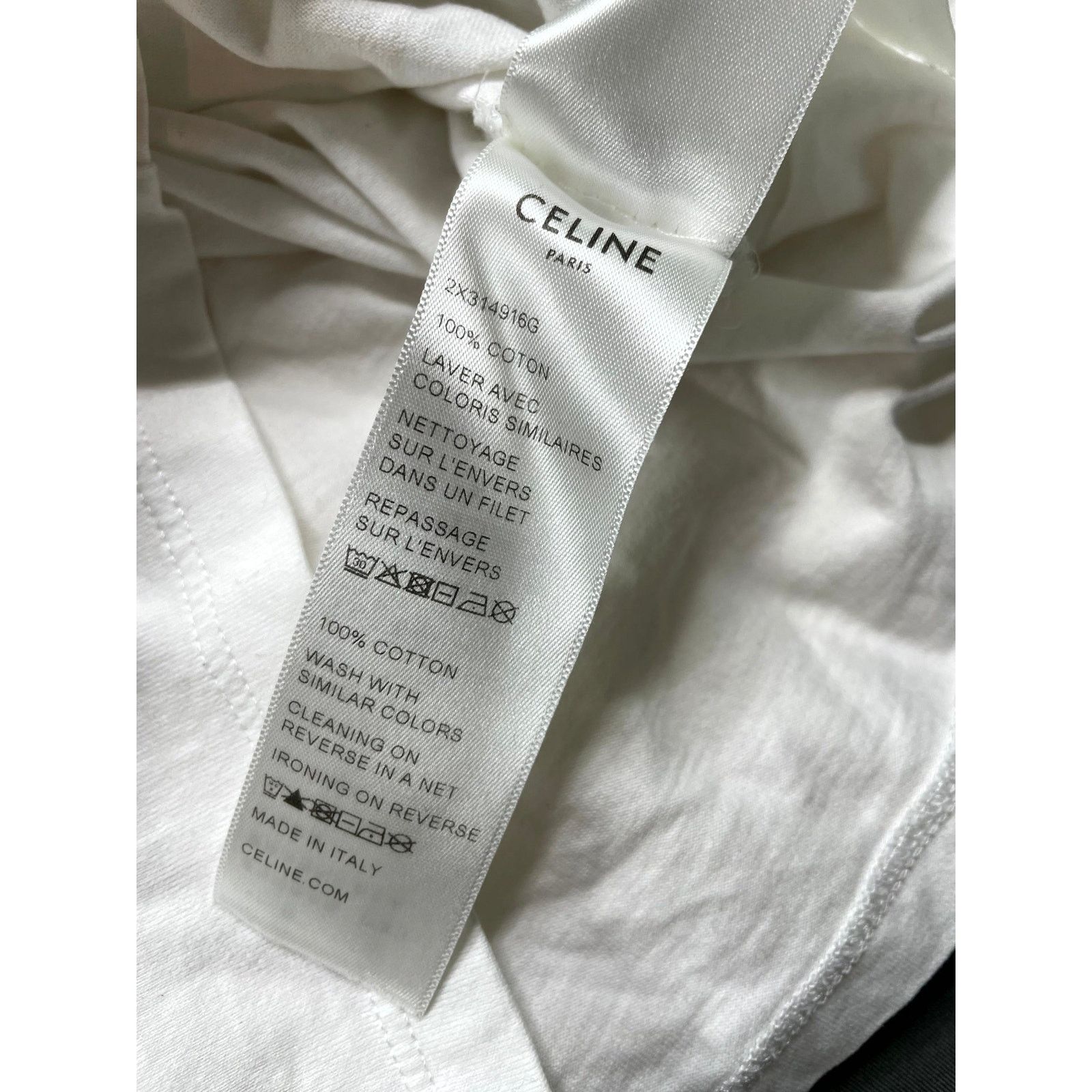 Celine Celine Women's Spellout Logo White & Black Tee Size S / US 4 / IT 40 - 4 Thumbnail