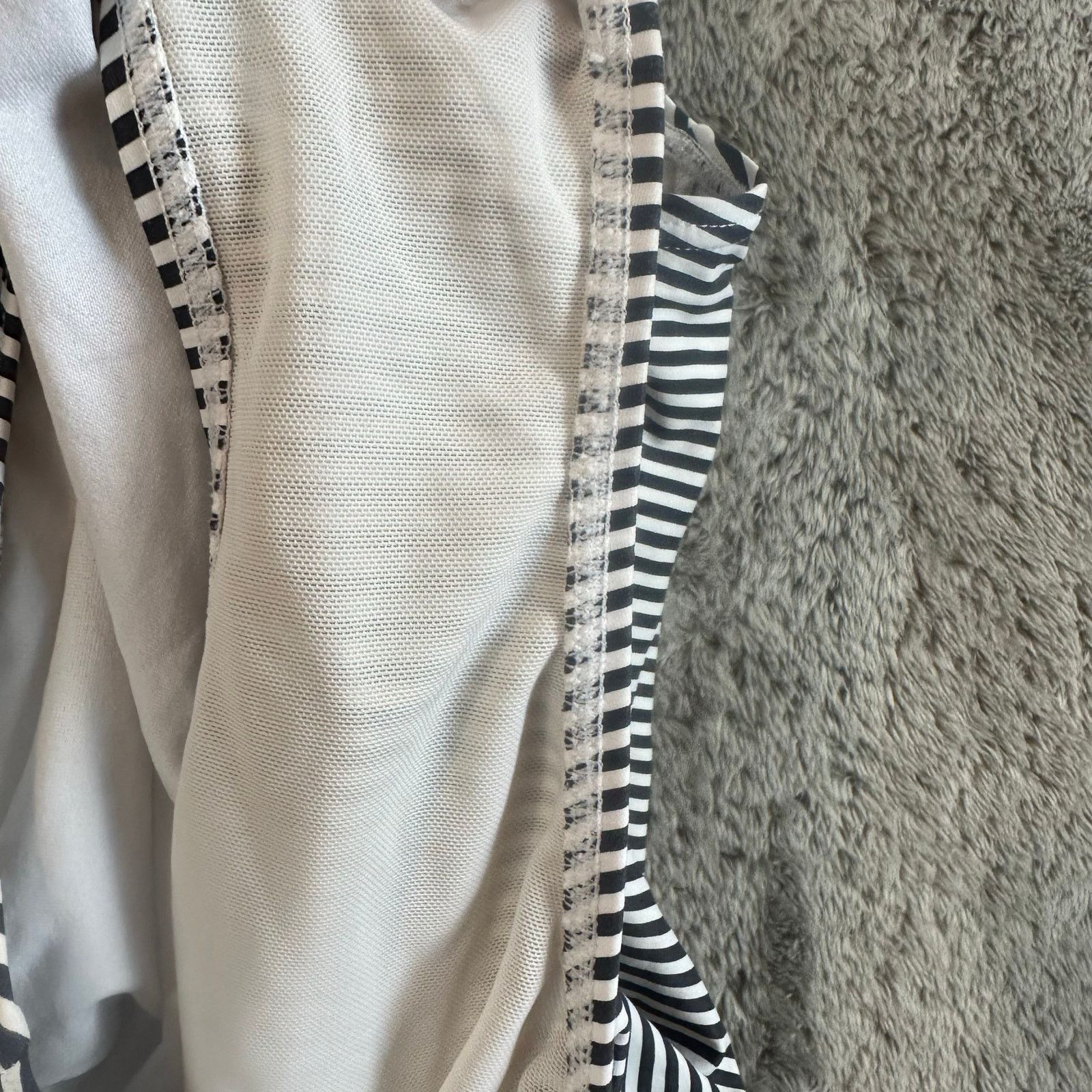 Other Bond-Eye One Piece Ruched SwimSuit Black White Stripe 12 Size XL / US 12-14 / IT 48-50 - 7 Thumbnail
