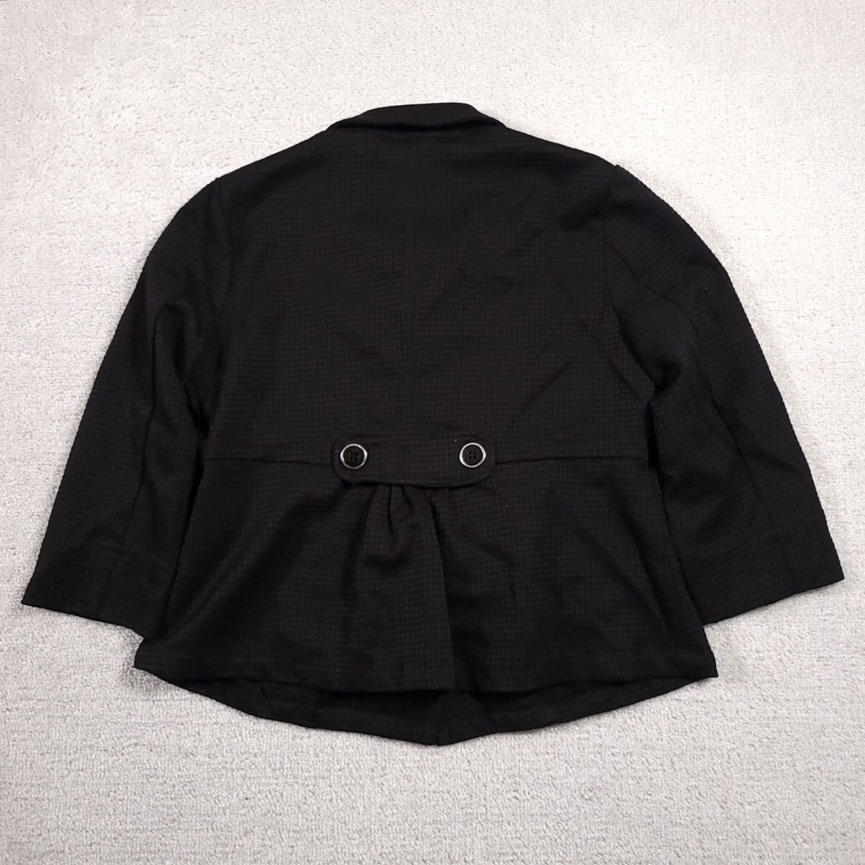 Vintage Christopher & Banks Blazer Jacket Black Women's S Button Up Stretch Jacket Size S / US 4 / IT 40 - 7 Thumbnail