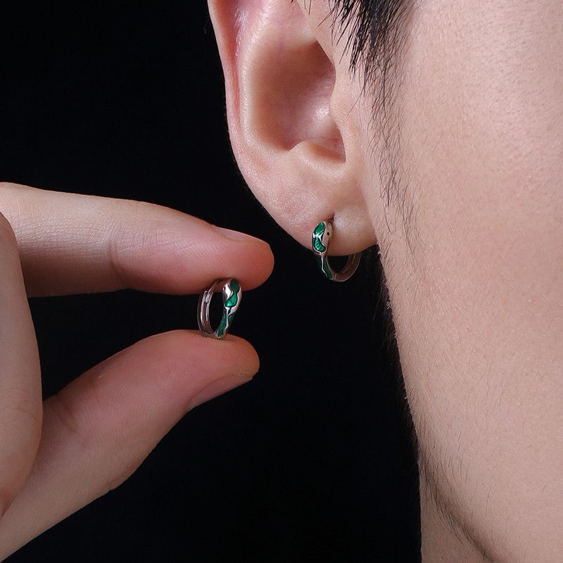 Jewelry × Sterling Silver One pairs Earrings Gothic Punk Chrome Jewelry Spike Size ONE SIZE - 2 Thumbnail