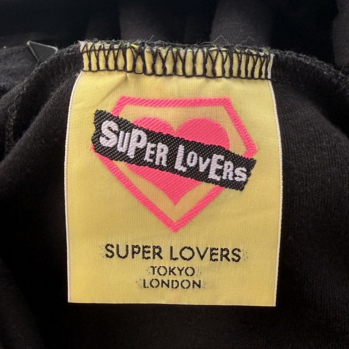 Super Lovers Super Lovers Bunny Hoodie Black Pink Logo Y2K Japan Size M / US 6-8 / IT 42-44 - 11 Thumbnail