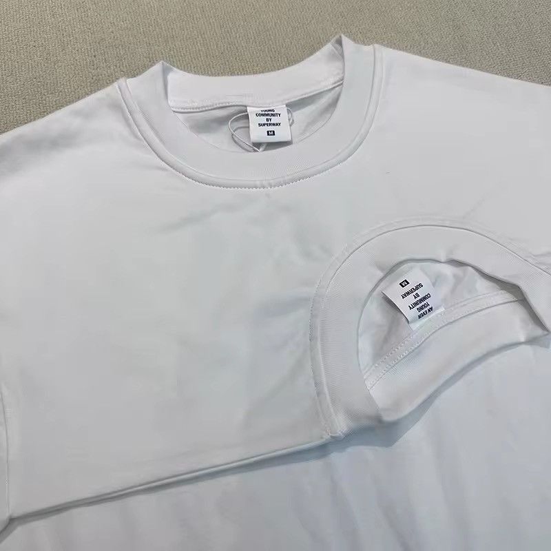 Japanese Brand "Fake Two Shirt" White Tshirt Size US L / EU 52-54 / 3 - 4 Thumbnail