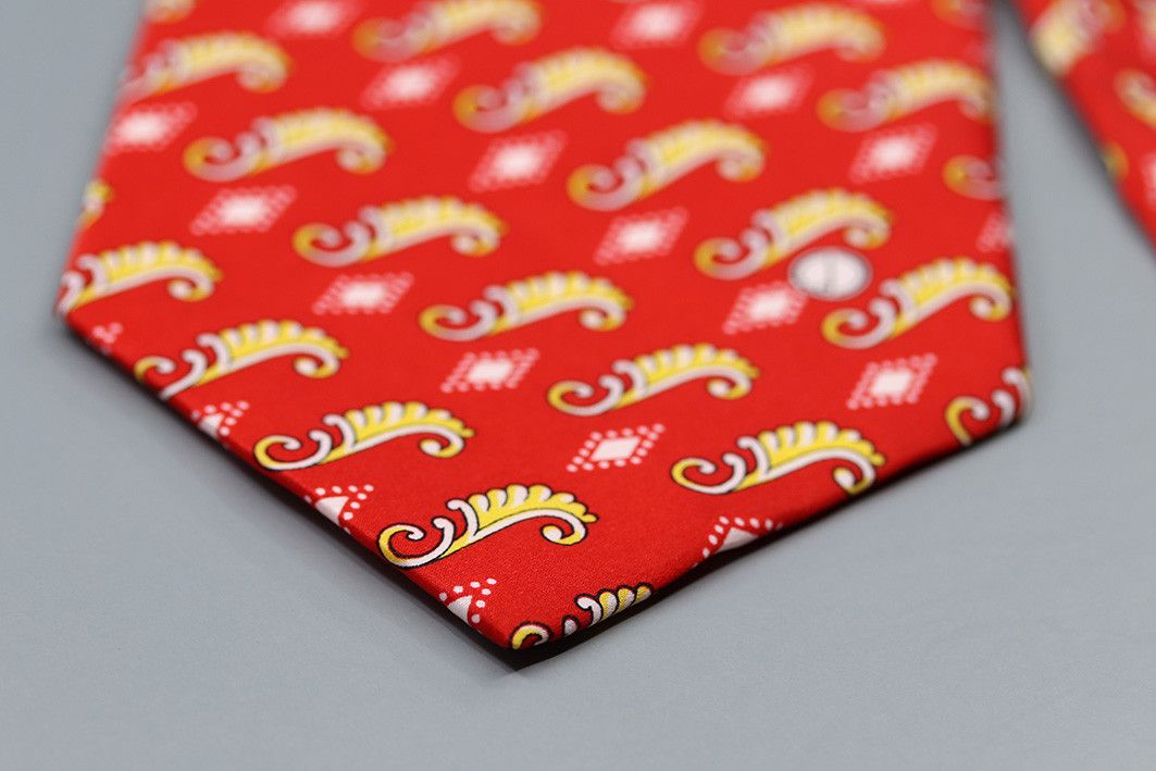 Alfred Dunhill Vintage Alfred Dunhill Red Silk Tie Size ONE SIZE - 9 Thumbnail