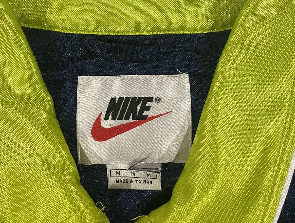 Nike Vintage 90s Nike Zip Up Silky Jersey Blue Men’s Size Medium Size US M / EU 48-50 / 2 - 2 Thumbnail