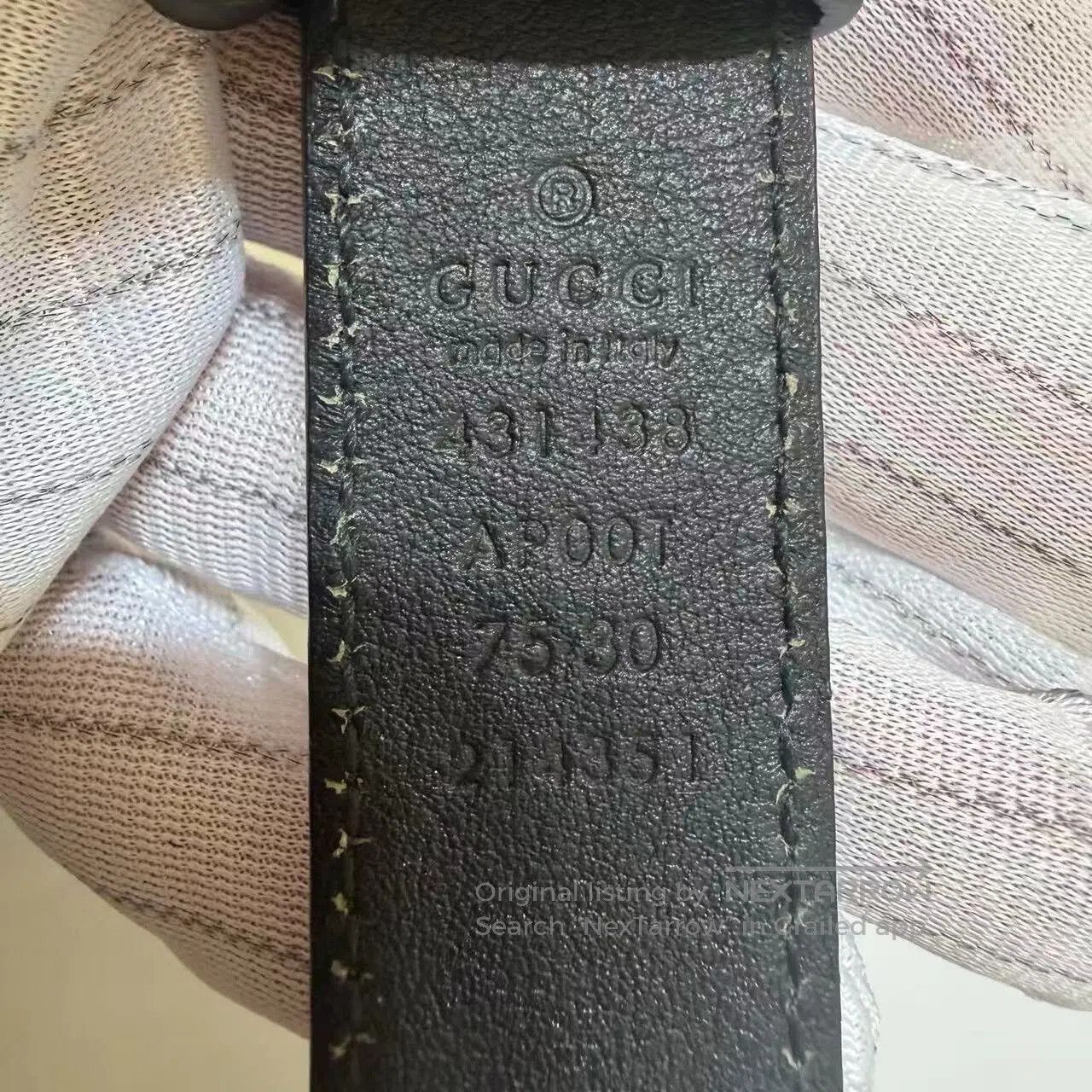 Gucci Gucci Pearl Flower Leather Belt. Size ONE SIZE - 4 Thumbnail
