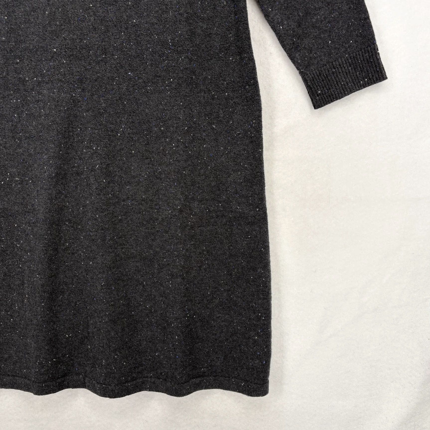 Talbots Talbots Sweater Dress Womens PL Gray Turtleneck 3/4 Sleeve Speckled Knit Buttons Size L / US 10 / IT 46 - 3 Thumbnail