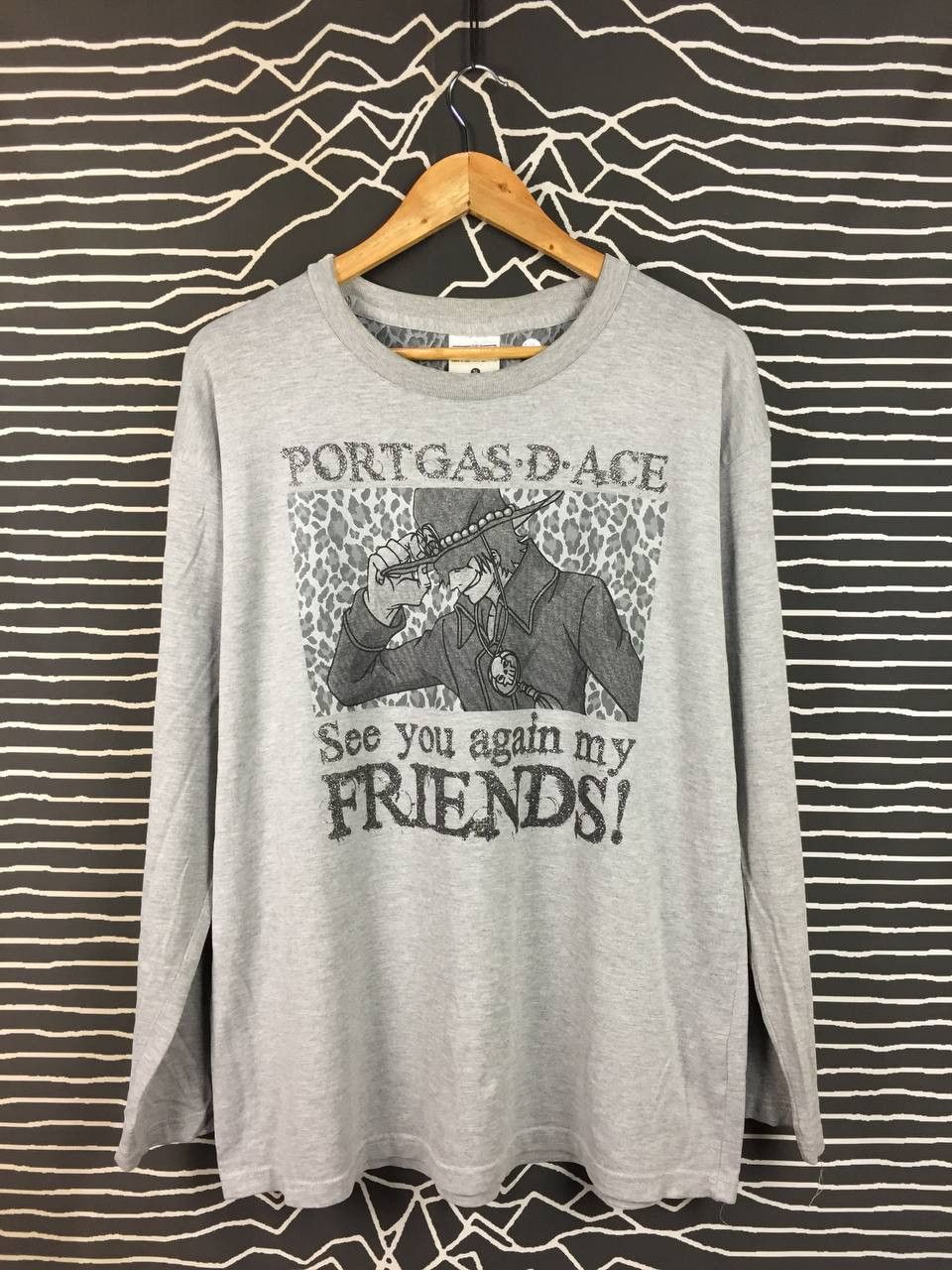 Anime One Piece Portgas D. Ace See You Again My Friends Anime Tee Size US XL / EU 56 / 4 - 6 Thumbnail