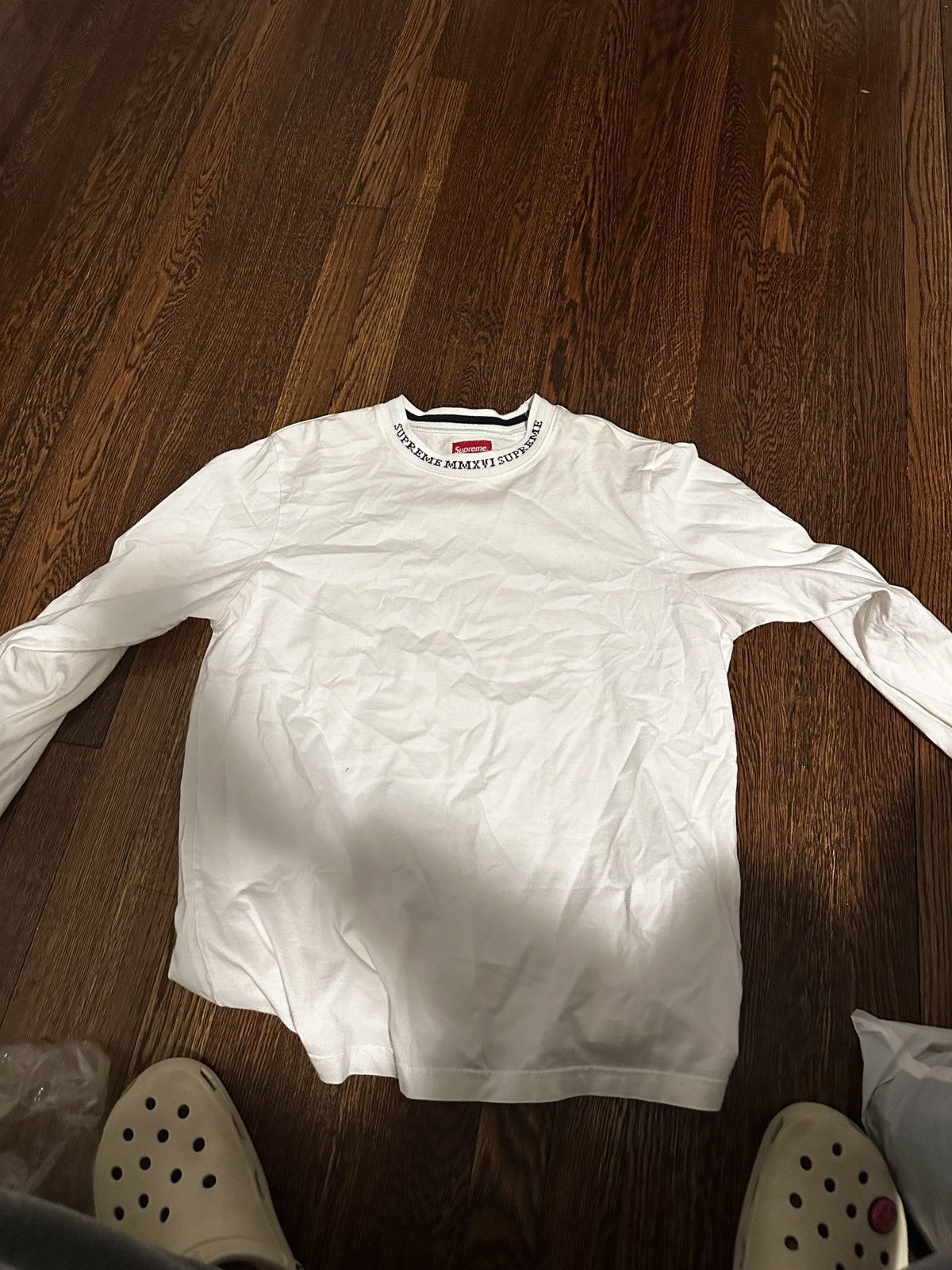Supreme Supreme Old English Long-Sleeve Top (white) | Grailed