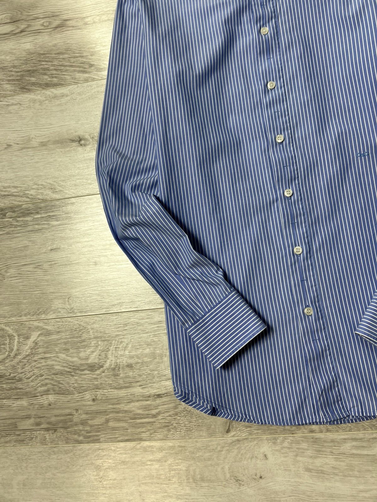 Dolce & Gabbana Dolce & Gabbana Striped Button Up Slim Shirt D&G Logo Size US M / EU 48-50 / 2 - 5 Thumbnail