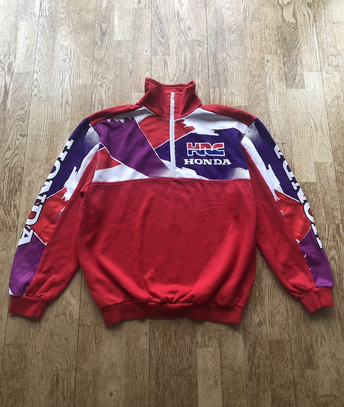 Honda × Vintage RARE VINTAGE HONDA RACING QUALITY SPORT JACKET SWEATSHIRT Size US XL / EU 56 / 4 - 1 Thumbnail