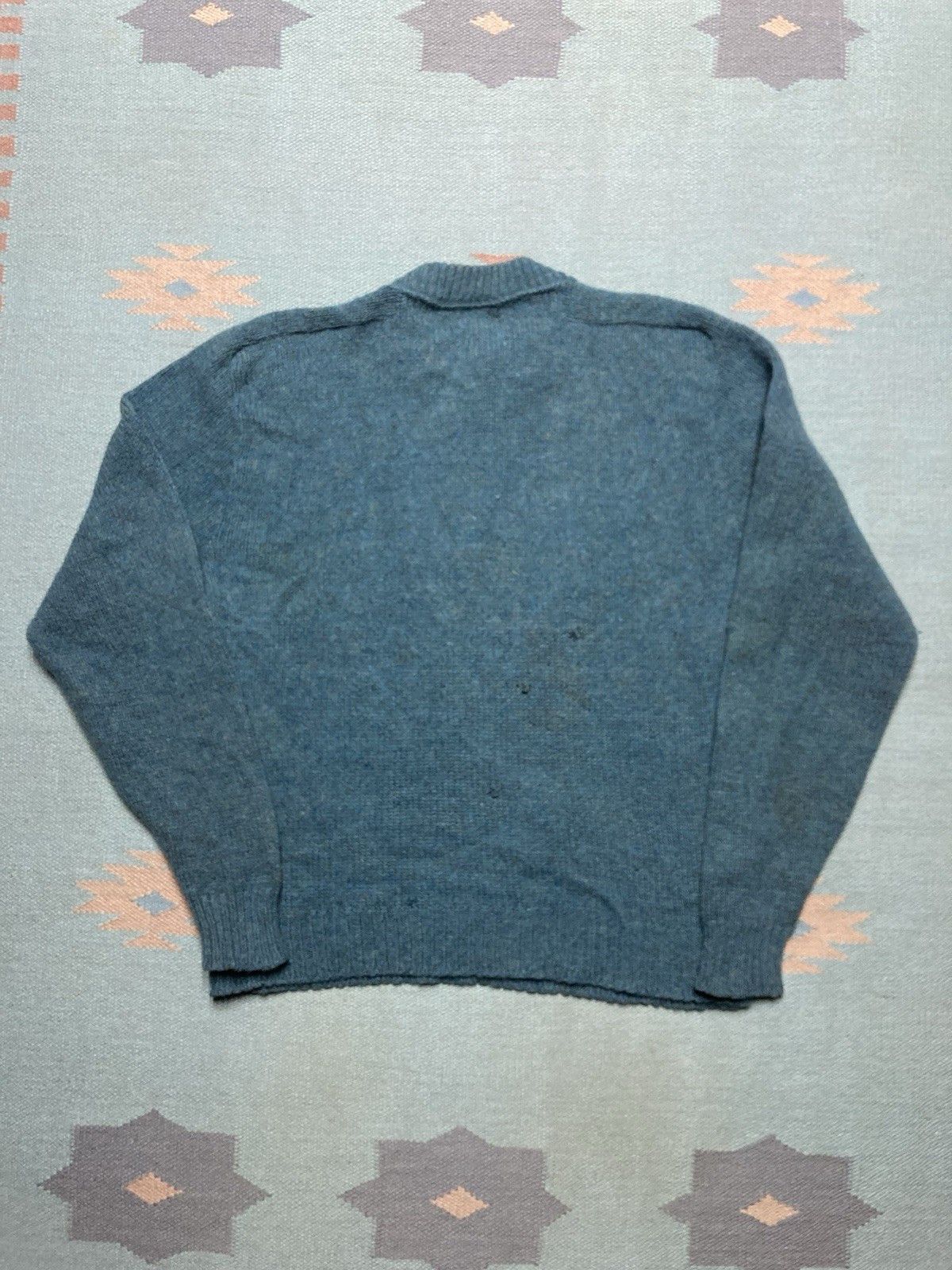 Vintage 50s 60s knit sweater sears wool camel blend distressed large Size US L / EU 52-54 / 3 - 7 Thumbnail