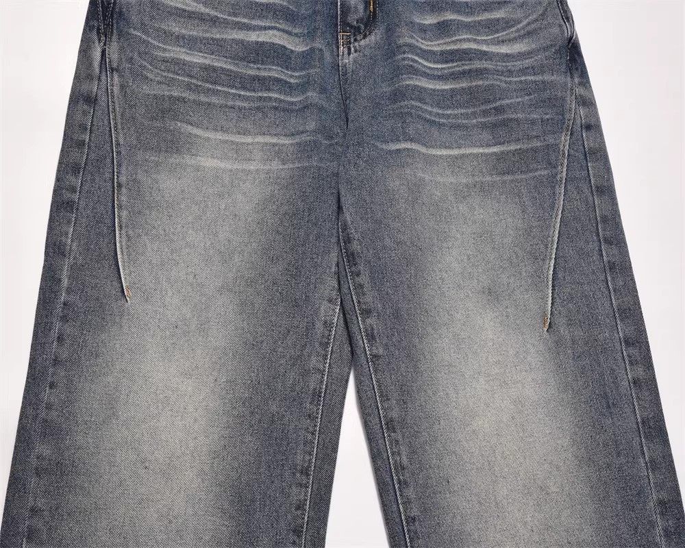 Japanese Brand × Jean Men's retro washed distressed straight jeans loose Size US 32 / EU 48 - 5 Thumbnail