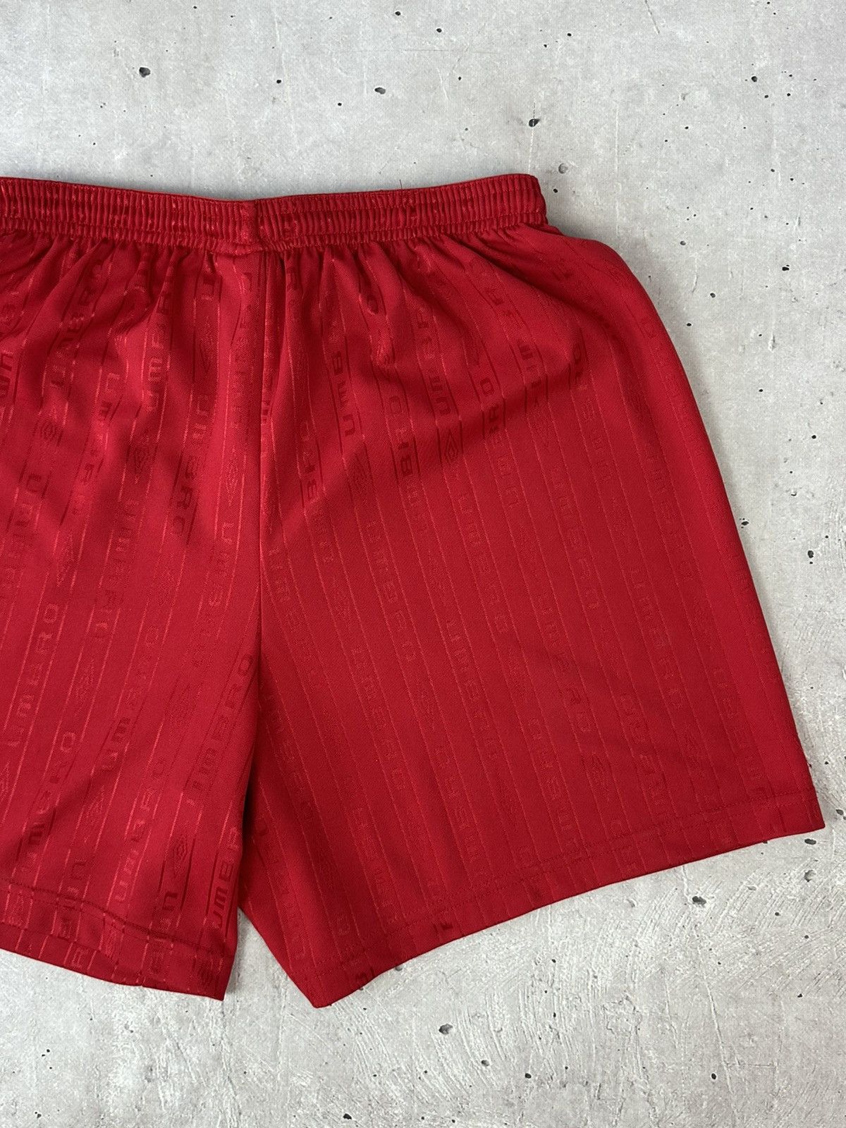Umbro Vintage Umbro Monogram Red Soccer Jersey Shorts Size US 34 / EU 50 - 9 Thumbnail