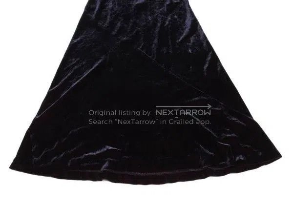 Comme des Garcons Comme Des Garcons size M Black Pink Retro Velvet Skirt Size 22" - 6 Thumbnail