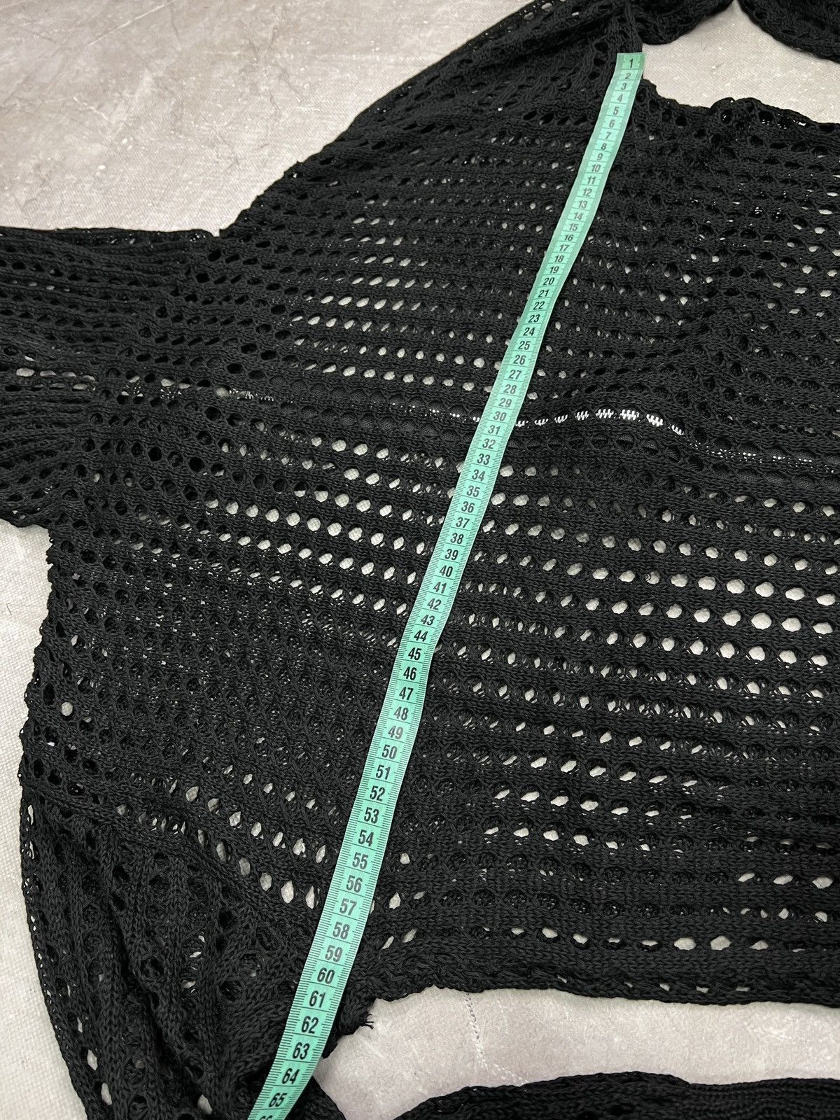 Le Grande Bleu (L.G.B.) Vintage Knitted Black mesh Hoodie LGB Y2K style japanese Size US M / EU 48-50 / 2 - 11 Thumbnail