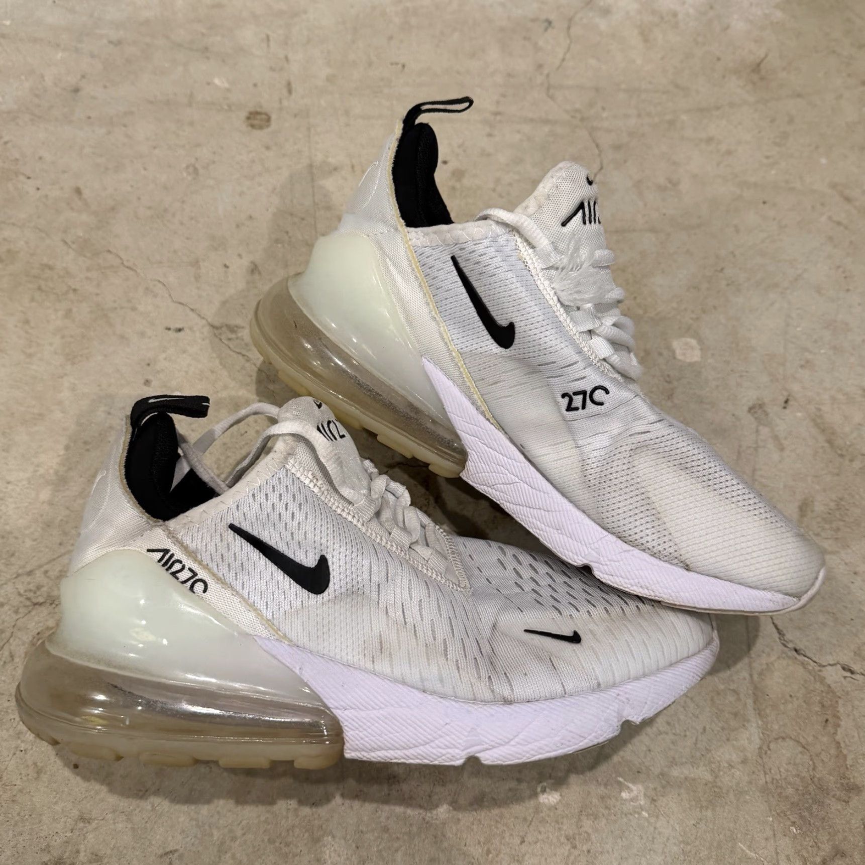 Nike Nike Air Max 270 Womens Size 7 White Black Sneakers AH6789 100, Nike Air Max, Sneaker, Women Size US 5 / IT 35 - 2 Thumbnail