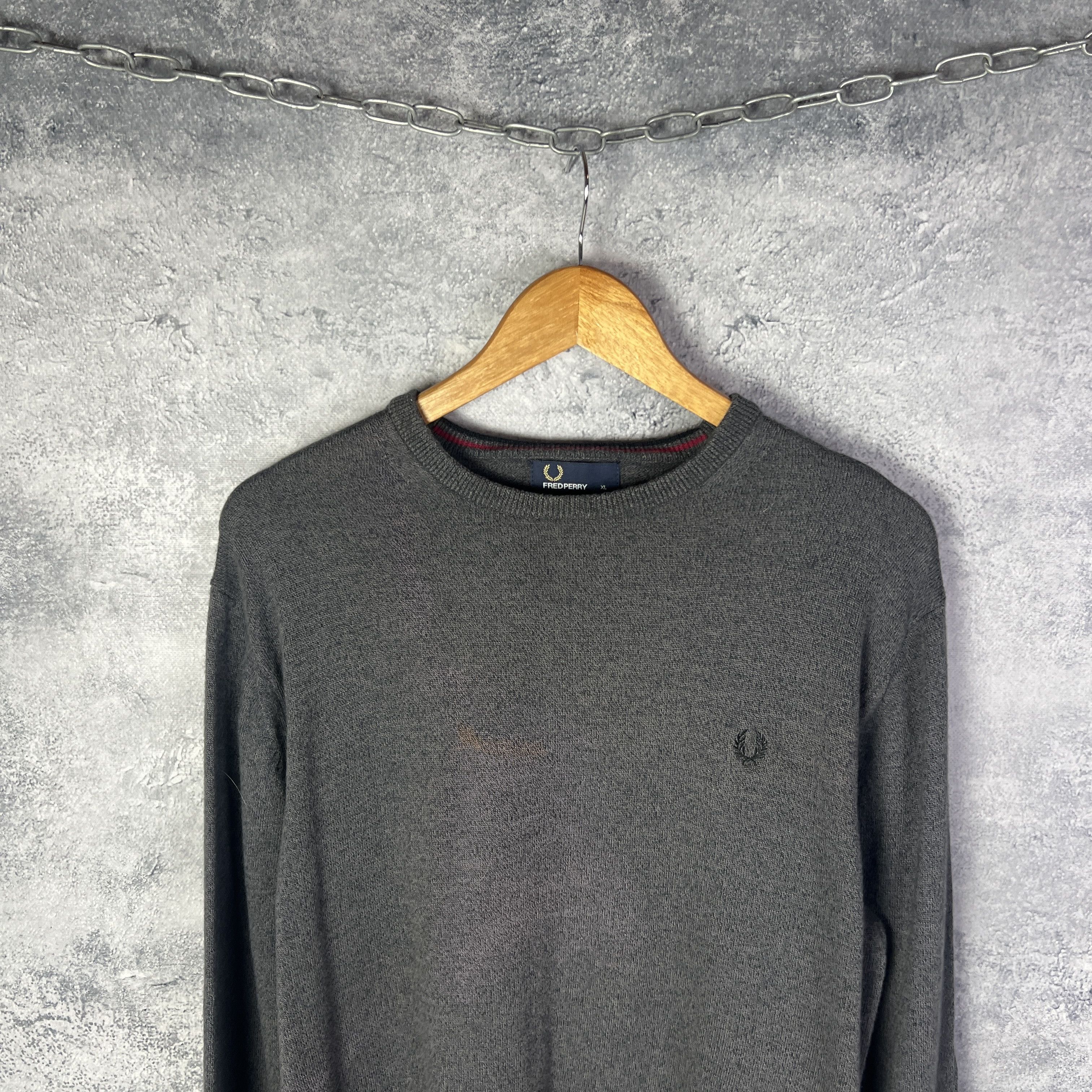 Fred Perry Fred Perry Sweater Men's Size XL Gray Long Sleeve Size US XL / EU 56 / 4 - 2 Thumbnail