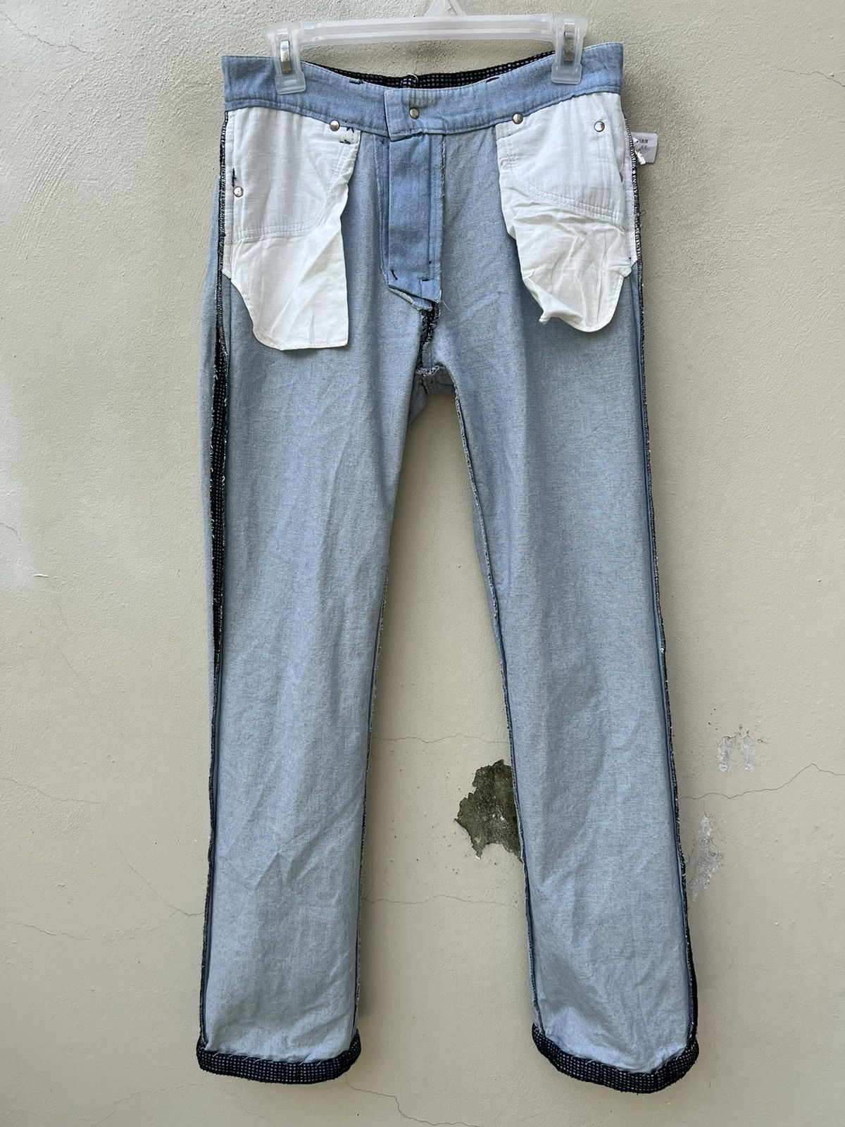 Jean Paul Gaultier Vintage Jean Paul Gaultier Paris Mesh Denim Flare Jeans Size US 30 / EU 46 - 21 Thumbnail