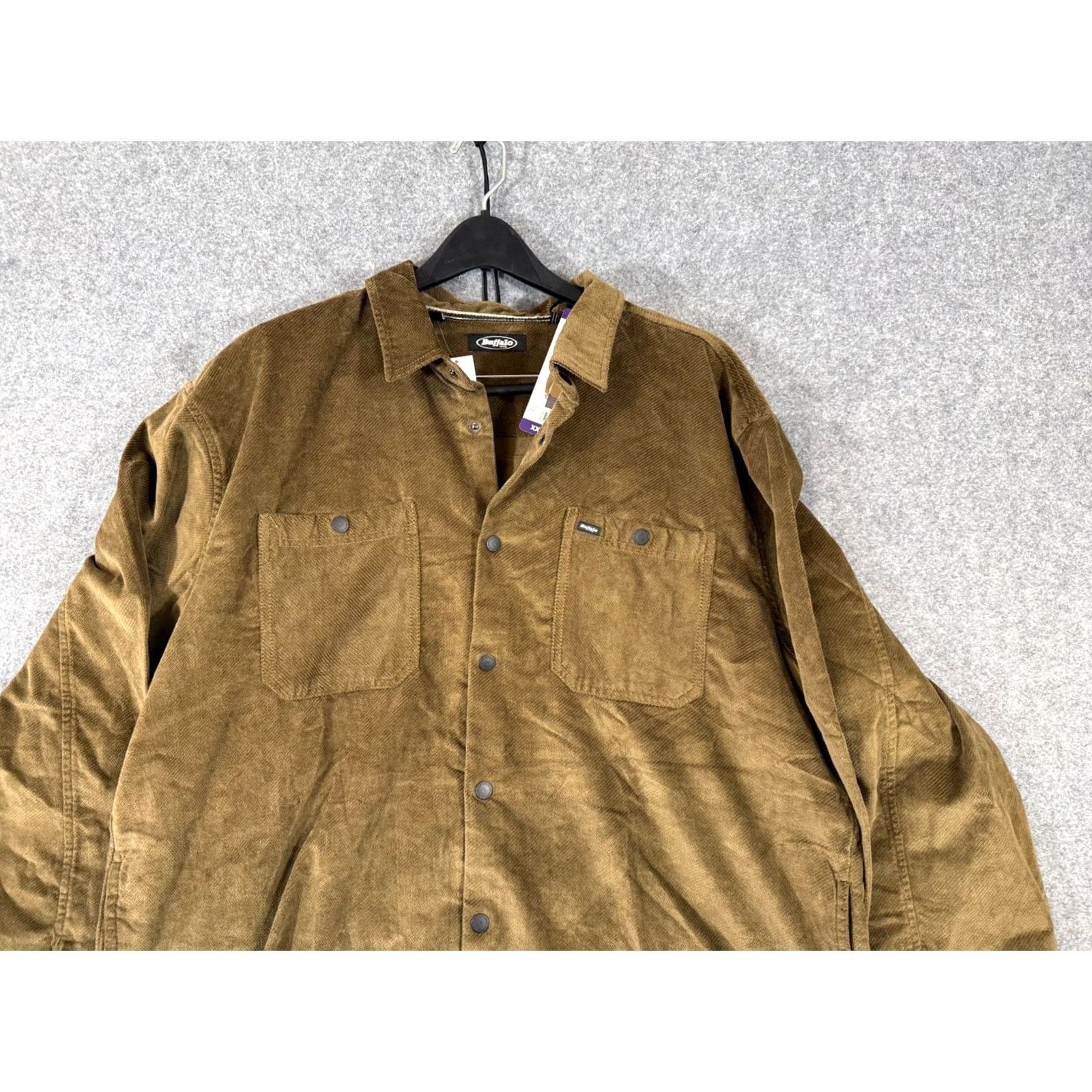 Vintage Buffalo Shirt Jacket Mens 2XL Brown Corduroy Snap Front Pockets Stretch NWT Size US XXL / EU 58 / 5 - 2 Thumbnail