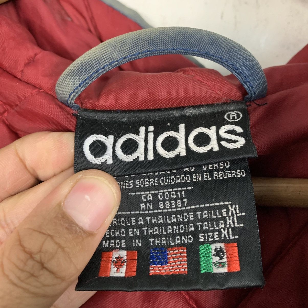 Adidas Vintage Adidas Big Logo Two Tones Windbreaker Jacket Size US XL / EU 56 / 4 - 17 Thumbnail