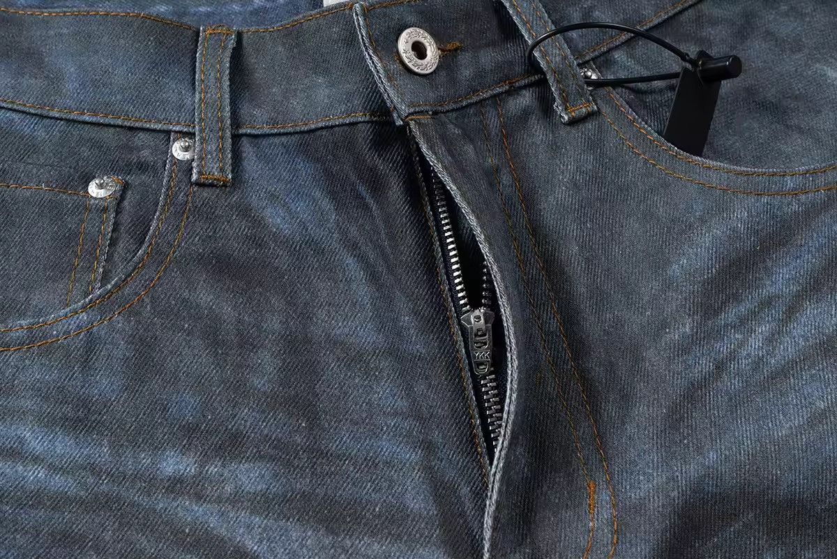 Jean Distressed Dirty Blue Ripped Jeans Size US 36 / EU 52 - 4 Thumbnail