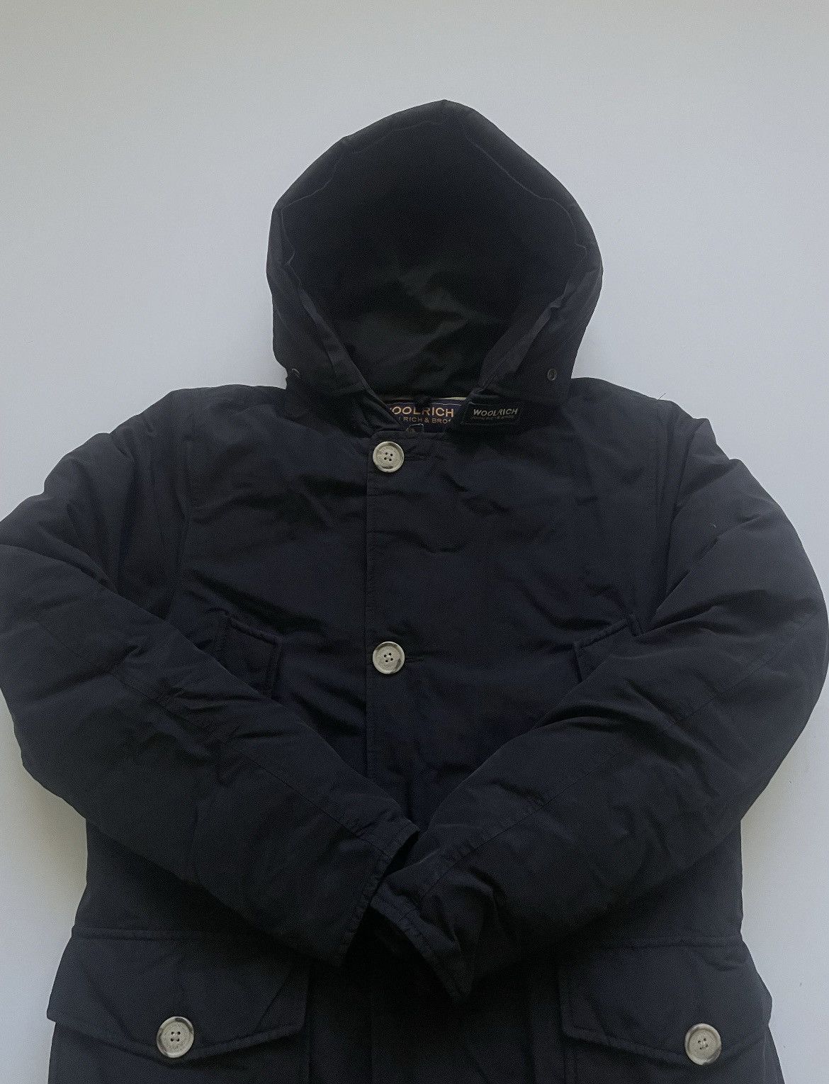 Woolrich Woolen Mills Woolrich Navy Parka Jacket XS Winter Coat Hooded Size US XS / EU 42 / 0 - 3 Thumbnail