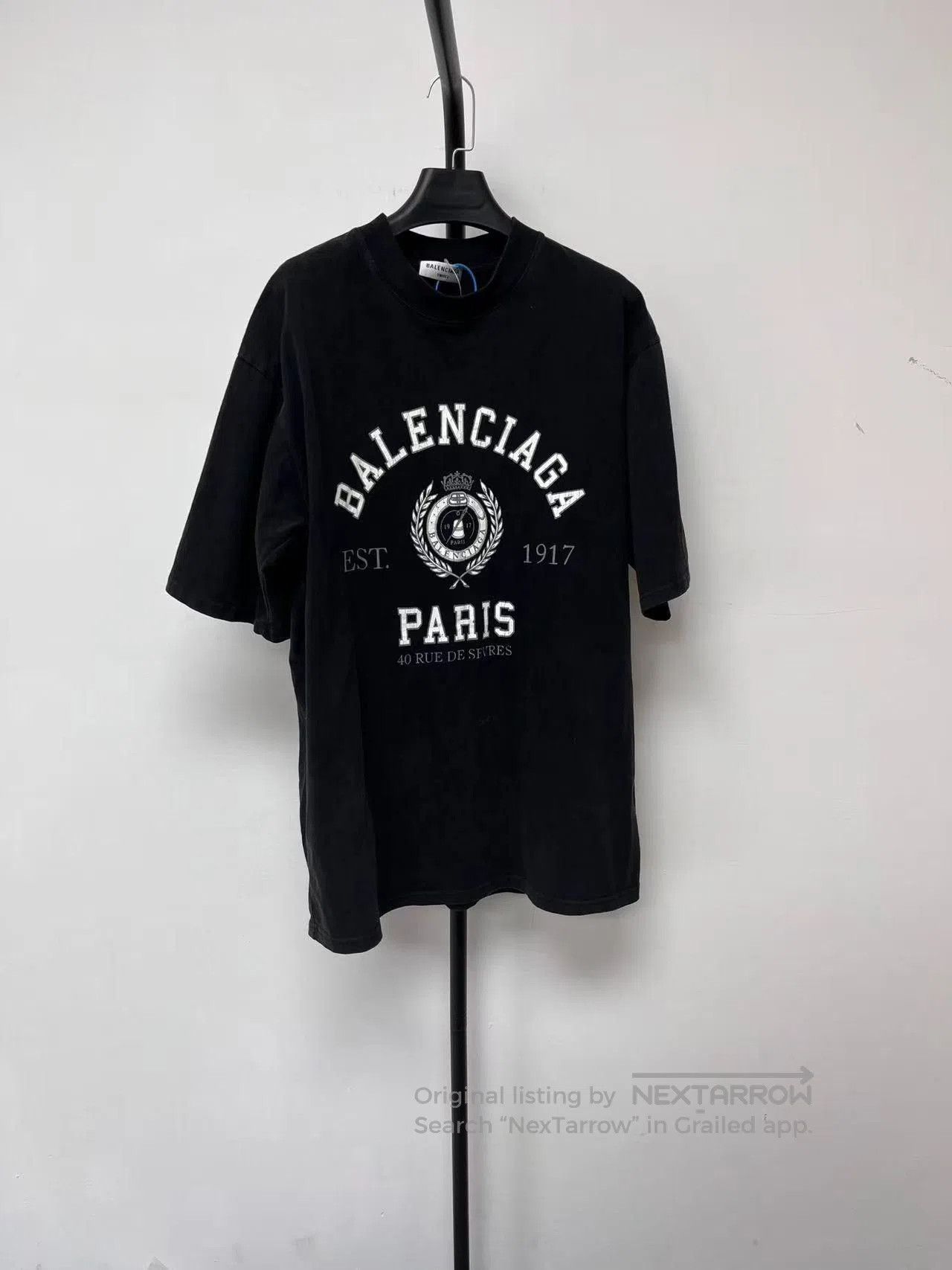 Balenciaga Balenciaga 1917 Logo Retro Washed Oversized T-shirt. Size US S / EU 44-46 / 1 - 1 Thumbnail