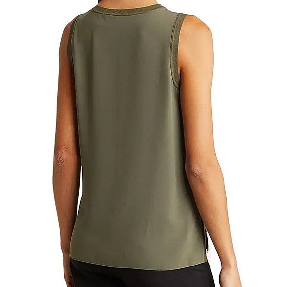 Theory Bonsai Silk Combo Shell Crew Neck Top Sz P Size XS / US 0-2 / IT 36-38 - 4 Thumbnail