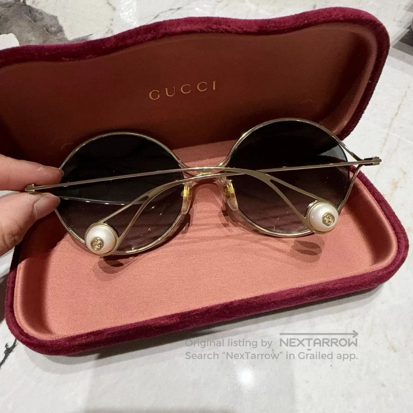 Gucci Gucci Pearl Sunglasses Ni Ni Style. Size ONE SIZE - 3 Thumbnail