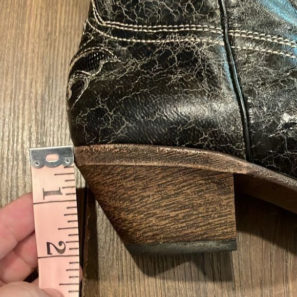 Corral Corral Vintage Black Goat Leather Snake Western Cowboy Cowgi Size US 9 / IT 39 - 13 Thumbnail