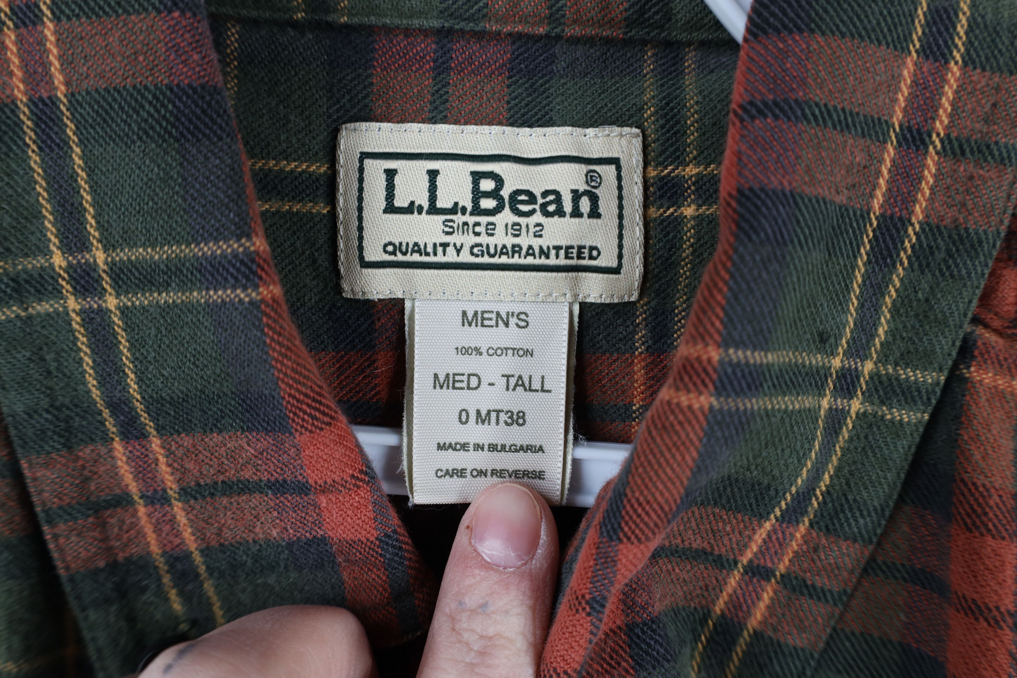 L.L. Bean × Vintage Vintage LL Bean Flannel Collared Button Down Shirt Plaid Size US M / EU 48-50 / 2 - 6 Thumbnail